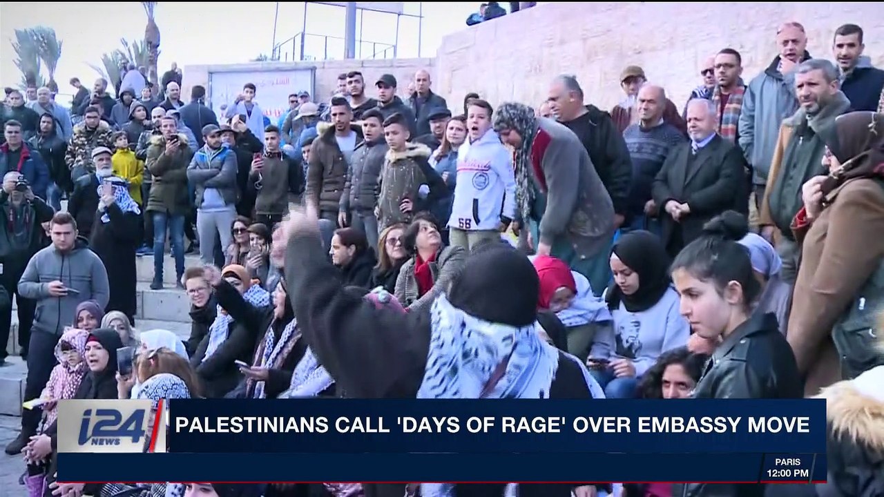 i24NEWS DESK | Palestinians call 'days of rage' over Embassy move | Thursday, December 7th 2017