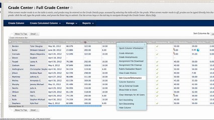 Create a Grade Report in Blackboard