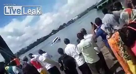 SUV "Falls Off" The Ferry And Sinks