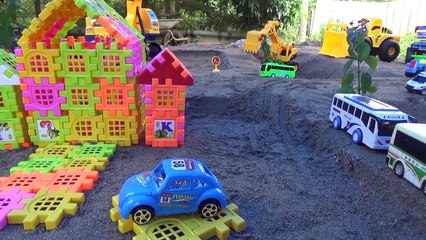 働く車のおもちゃがトミカを運んでくるよ！ゴミ収集車やダンプトラック、消防車、パトカー、救急車、ショベルカーも登場 ! 車のおもちゃ Tomica Toys