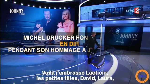 Michel Drucker fond en larmes en direct en rendant hommage à son ami Johnny Hallyday