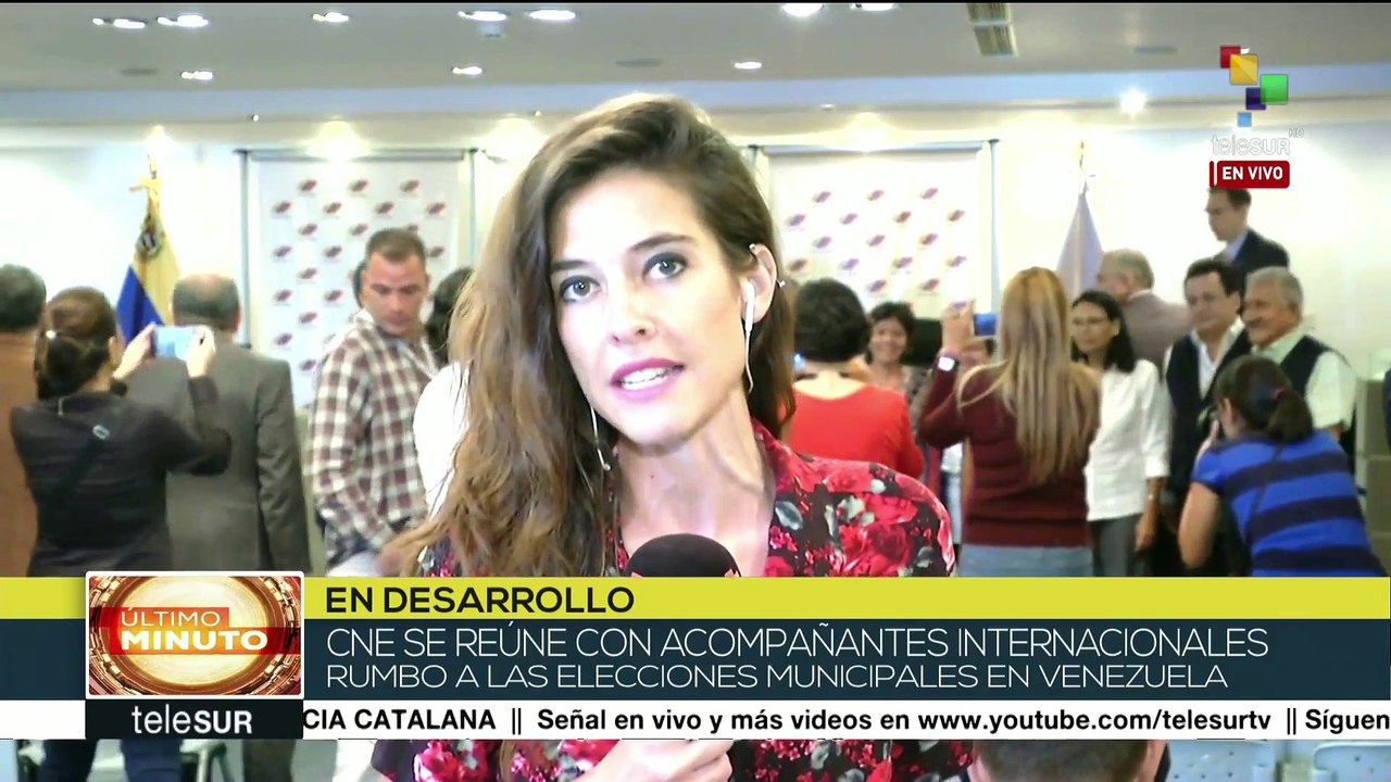 Venezuela: autoridades del CNE se reúnen con acompañantes electorales