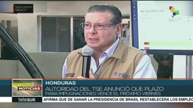 Honduras: TSE reitera que el viernes vence plazo de impugnaciones