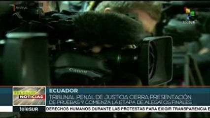 Ecuador: cierra TPJ presentación de pruebas en juicio contra vicepdte.