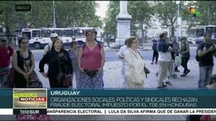 Organizaciones uruguayas se concentran en apoyo al pueblo hondureño