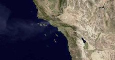 Satellite Images Show Smoke Rising From Southern California Wildfires