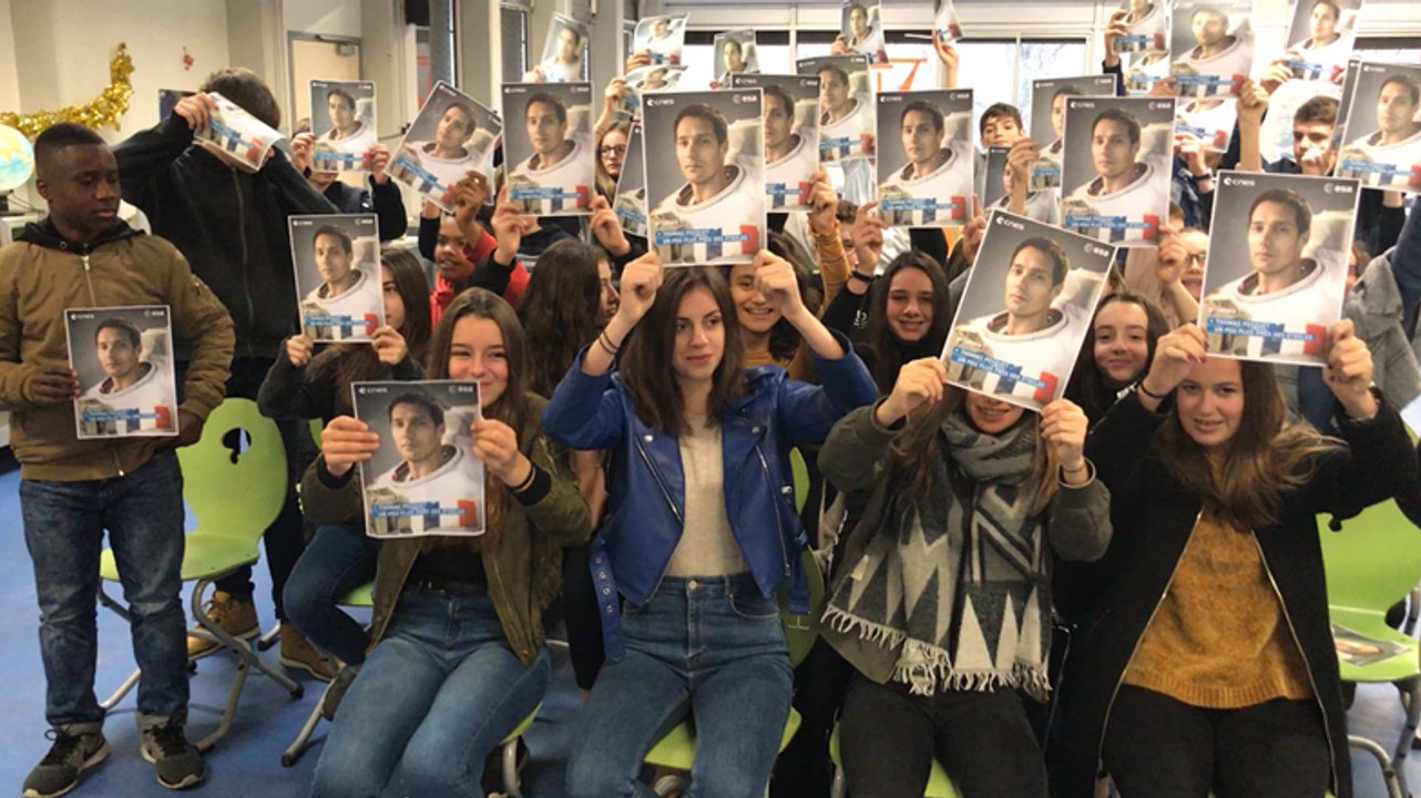 Thomas Pesquet en direct avec les collégiens de La Coutancière