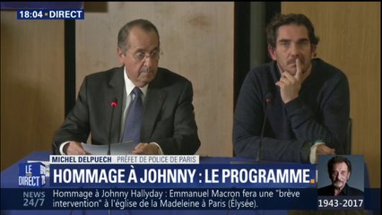 "Entre l’Arc de triomphe et la Madeleine, l’hommage populaire rendu samedi à Johnny sera à la mesure de l’émotion", dit le préfet de police