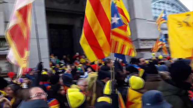 Manifestación masiva en Bruselas a favor del procés