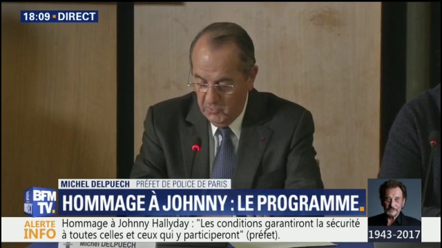 Hommage populaire à Johnny: Près de 1.500 policiers et gendarmes seront mobilisés , déclare le préfet de police