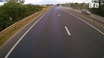 Reckless Driver Smashes Into Car After Undertaking While On His Phone