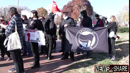 Alt-right Face off with Antifa at White House over "Kate's Wall"