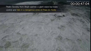 Drone captures Monster Wave, Wipeout and Rescue in Nazaré - Portugal