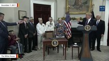Veteran Starts Singing 'Remember Pearl Harbor' During Trump's Speech In Touching Moment