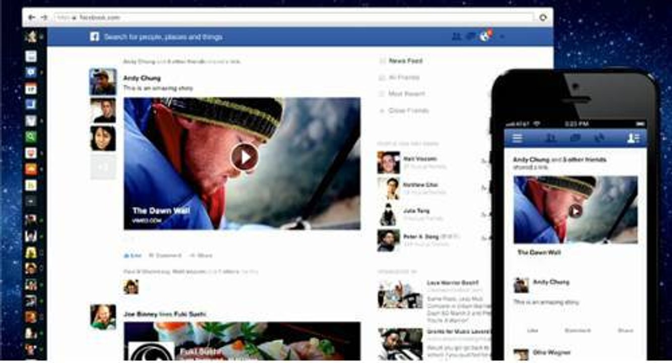 Veja a nova interface do Facebook em funcionamento