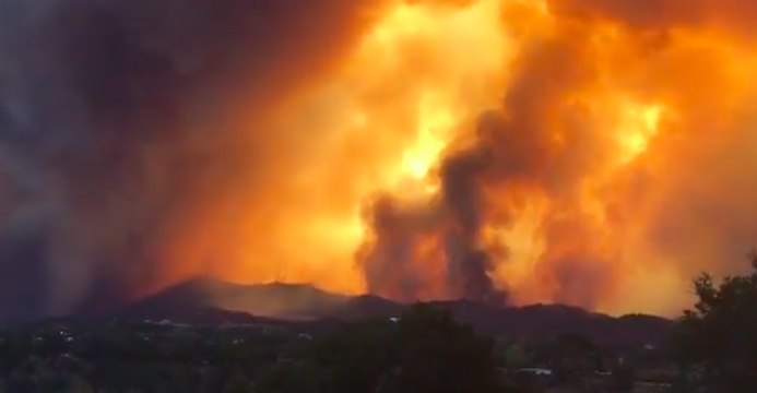 Thomas Fire Darkens Blue Skies Over Ventura County