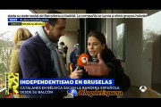 El 'balcón de la resistencia' de Barcelona renace en Bruselas durante la manifestación independentista