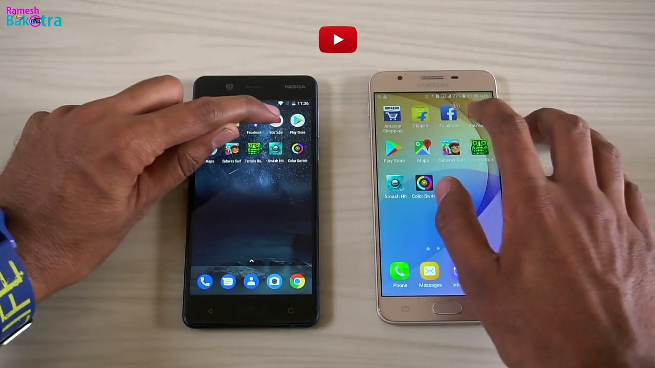 Nokia 5 vs Samsung Galaxy j7 Prime Speed Test Comparison-WTB8ap_8eyI