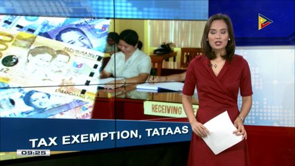 Tax exemption ng 13th month pay at iba pang bonuses, tataas sa susunod na taon