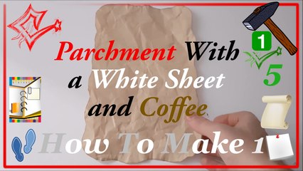 How To Make 1 | Parchment With a White Sheet and Coffee | Very Easy | Stationery ✔️5