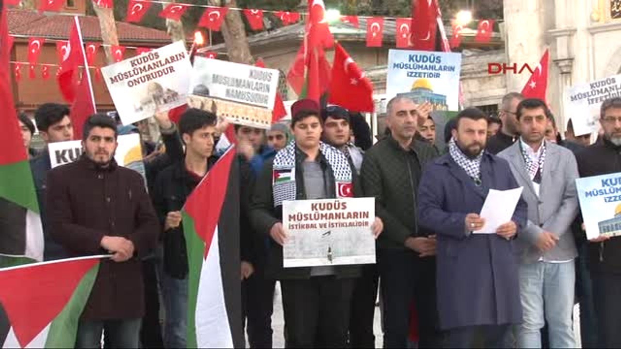 Eyüp Sultan Camii Önünde "Kudüs" Protestosu