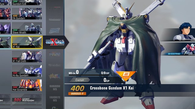 Gundam Versus Combo Guide - Crossbone Gundam X1 Kai