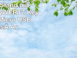 Navitech Schwarz bycast Leder Stand mit deutschem QWERTZ Keyboard mit Micro USB für