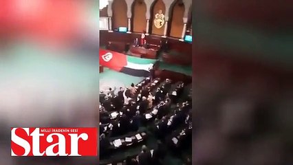 Tunus Meclisi'nde Kudüs lehine sloganlar atıldı