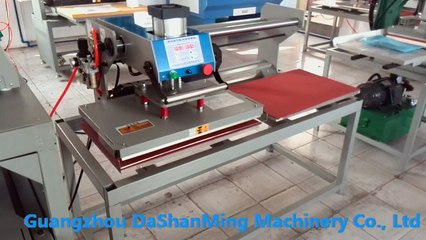 Operate china heat press printing machine