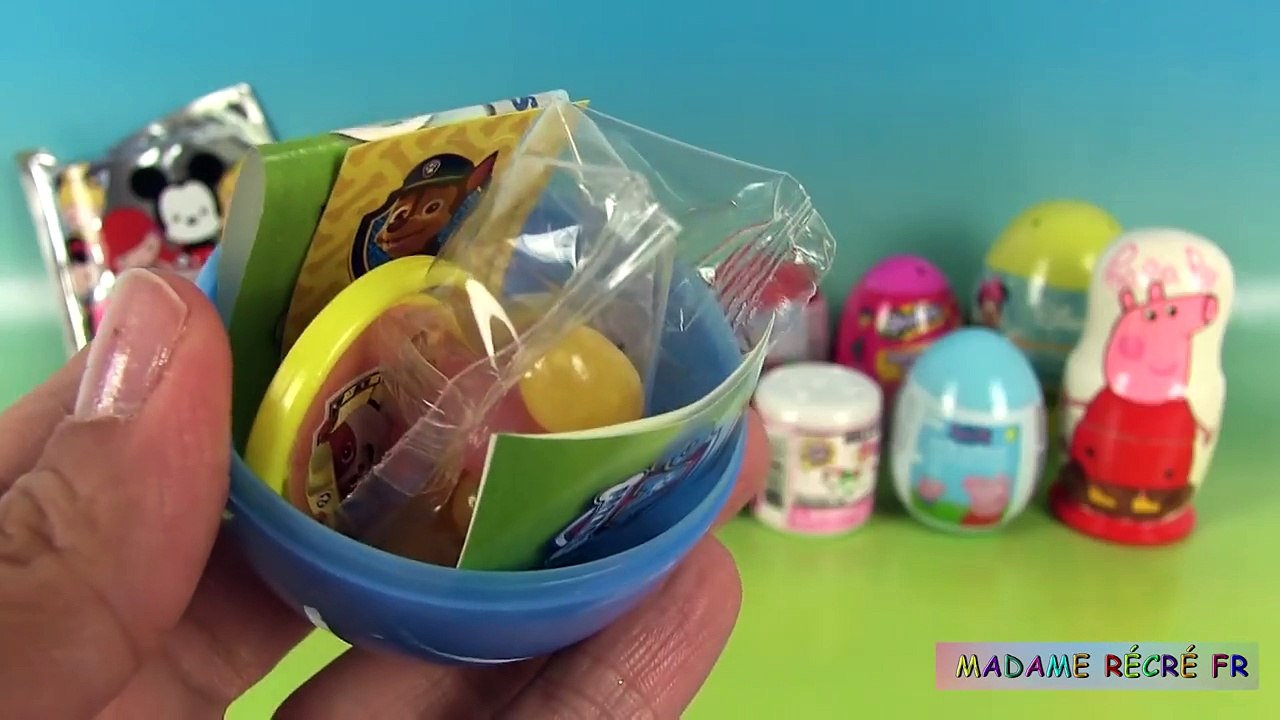 86.25 oeufs surprises sachets Pat' Patrouille Comme des bêtes Avengers Déballage de Jouets