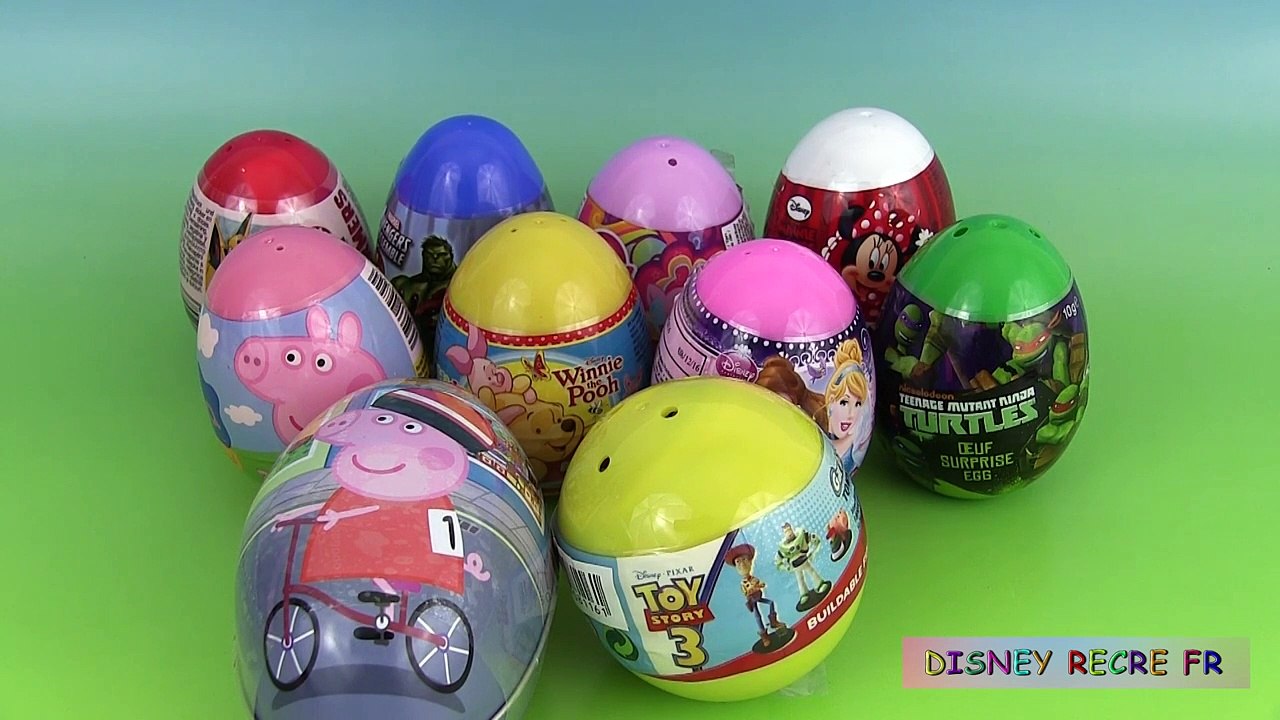 87.10 Oeufs Surprise Peppa Pig Avengers, Princesses Disney, MLP, Minnie Mouse