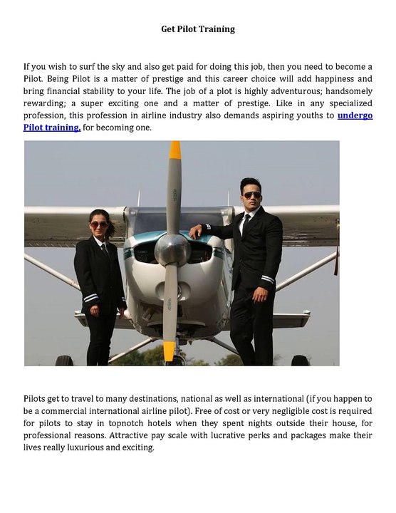 Get Pilot Training