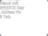 Navitech Schwarz bycast Leder Stand mit deutschem QWERTZ Keyboard mit AllNew Fire HD 8