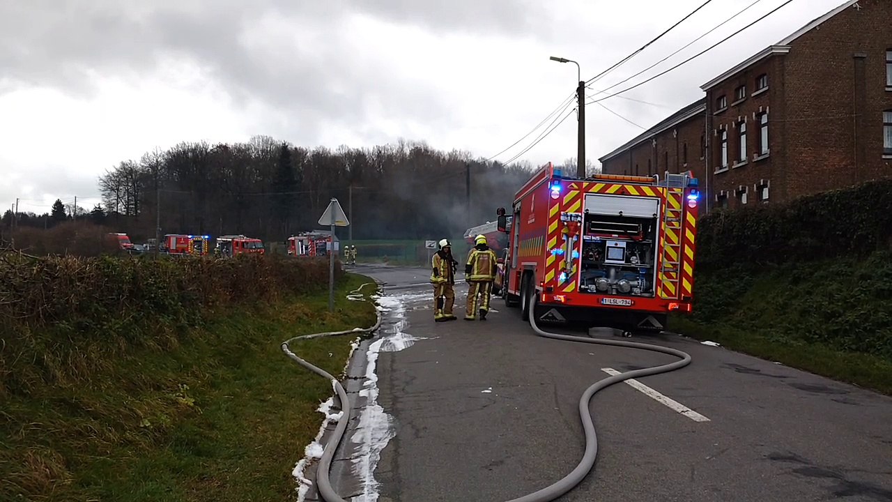 Feu de camion à Limbourg