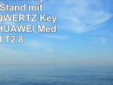 Navitech Schwarz bycast Leder Stand mit deutschem QWERTZ Keyboard mit HUAWEI MediaPad T2 8