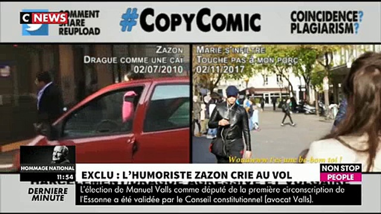 EXCLU - L'humoriste Zazon accuse une humoriste française de lui voler des sketchs: "Il y a beaucoup de similitudes !" - Regardez