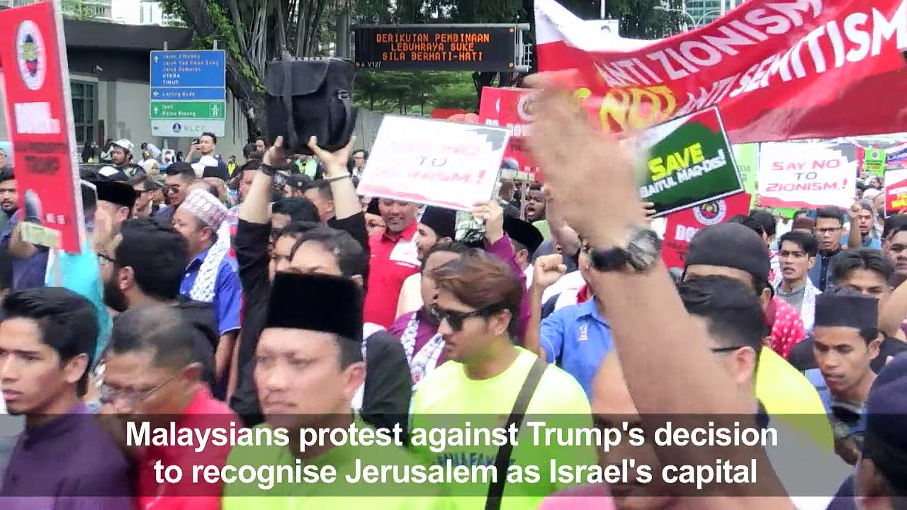 Malaysians protest against Trump Jerusalem move
