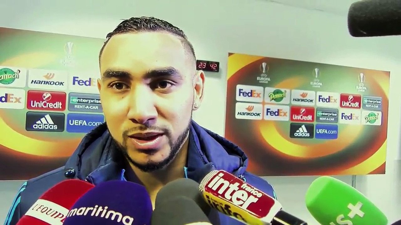 Dimitri Payet après la qualification en Ligue Europa en zone mixte