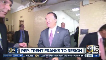 Arizona Congressman Trent Franks announces resignation