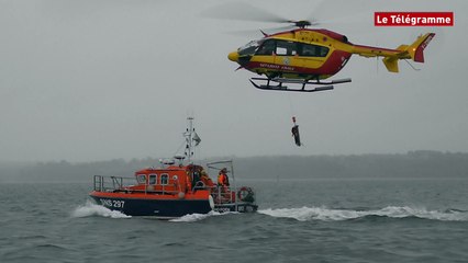 Sécurité civile et SNSM. Exercice millimétré en baie de Concarneau