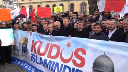 Trabzon'da Cuma Namazı Sonrasında "Kudüs" Protestosu