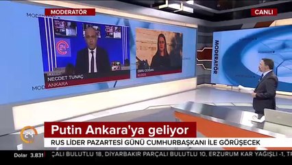 Rusya Devlet Başkanı Putin, Ankara'ya geliyor