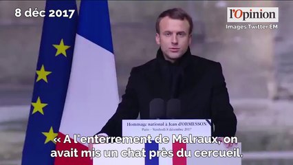 Hommage à Jean d’Ormesson: Macron pose un crayon sur son cercueil