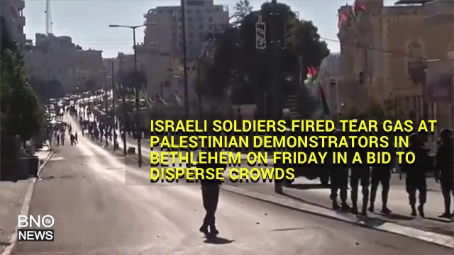 Israeli Soldiers Fire Tear Gas at Palestinian Protestors Following Trump's Jerusalem Decision