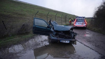 Spectaculaire accident sur la E411, à Lavaux Ste Anne.