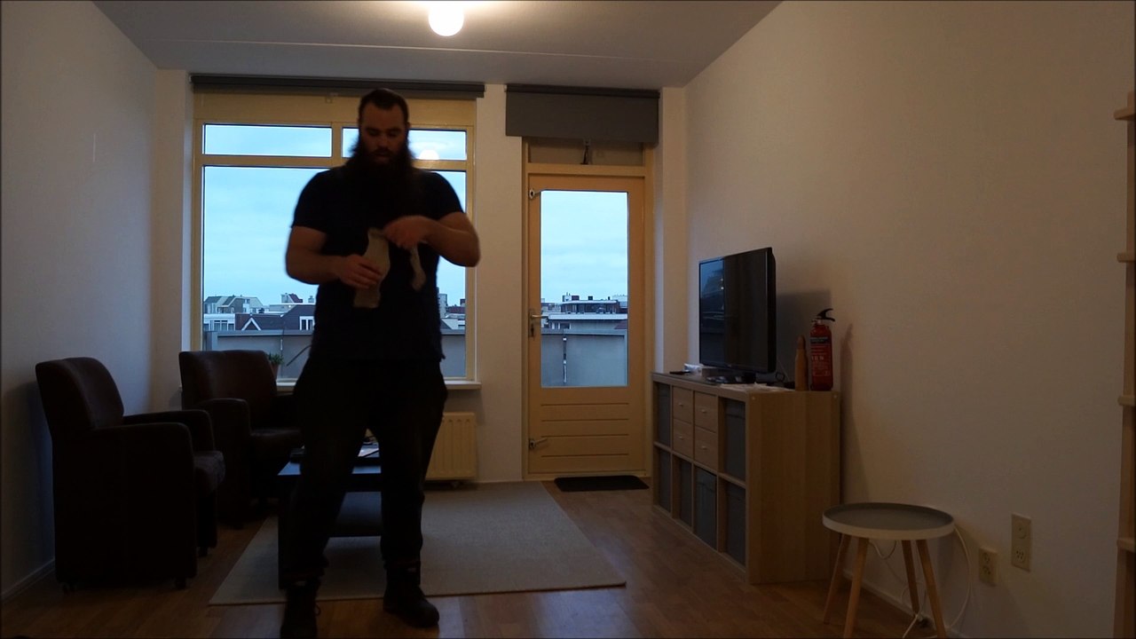 Strongman nail bending one 6 mm by 18 cm in 28 seconds