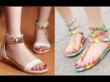 latest beautiful flat sandals for girls and women