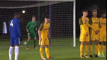 Billy Gilmour great free kick goal for Chelsea U18