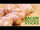Easy Recipes: Cheesy Bacon Wrapped Mozzarella Sticks