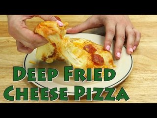 Download Video: Deep Fryer Recipes: Deep Fried Cheese Pizza | Food Porn